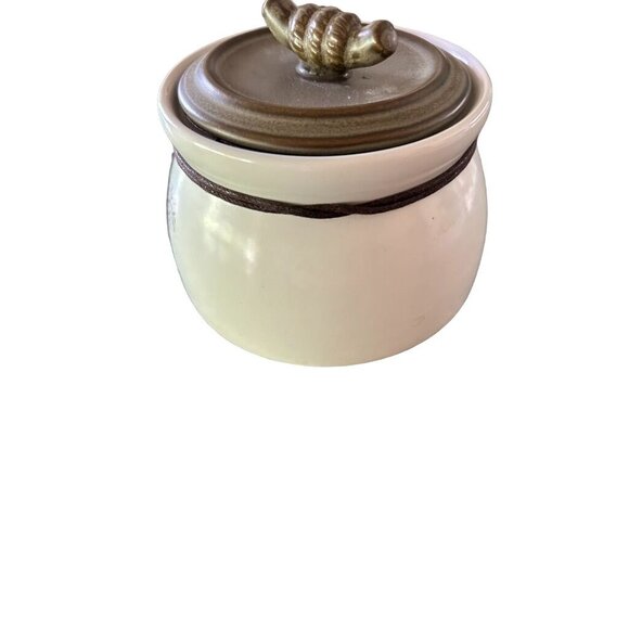 Traditional Ceramic Tea Jar Box Sealed Storage with Lid & Tree Pattern - Picture 2 of 11